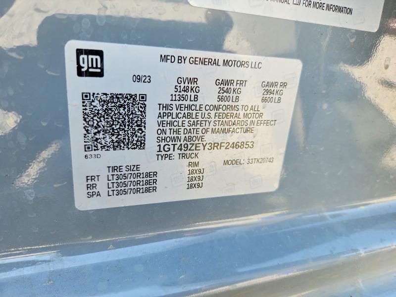 Продаж на аукціоні авто 2024 Gmc Sierra, vin: 1GT49ZEY3RF246853, номер лоту: 47816256