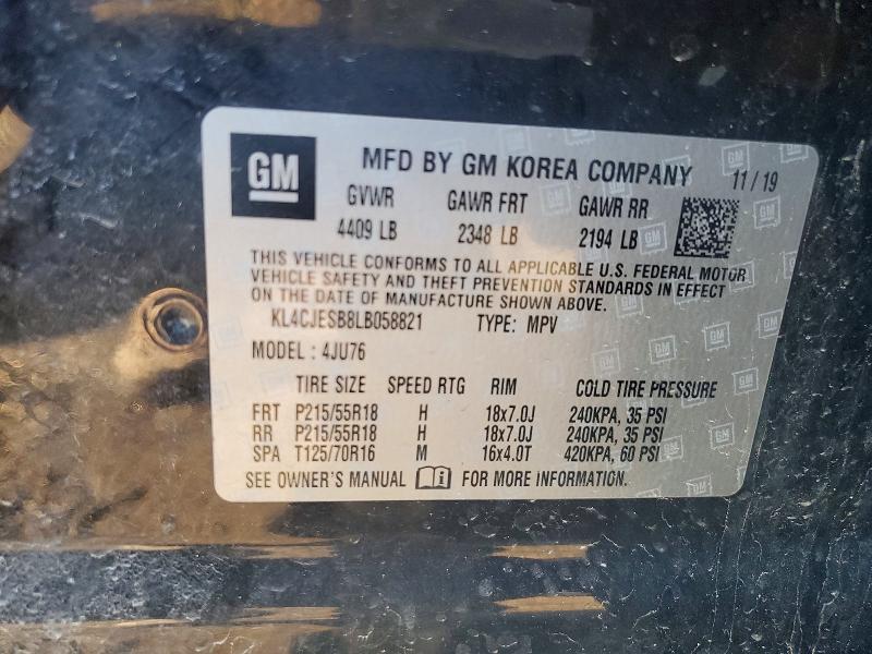 Продажа на аукционе авто 2020 Buick Encore, vin: KL4CJESB8LB058821, номер лота: 49119446