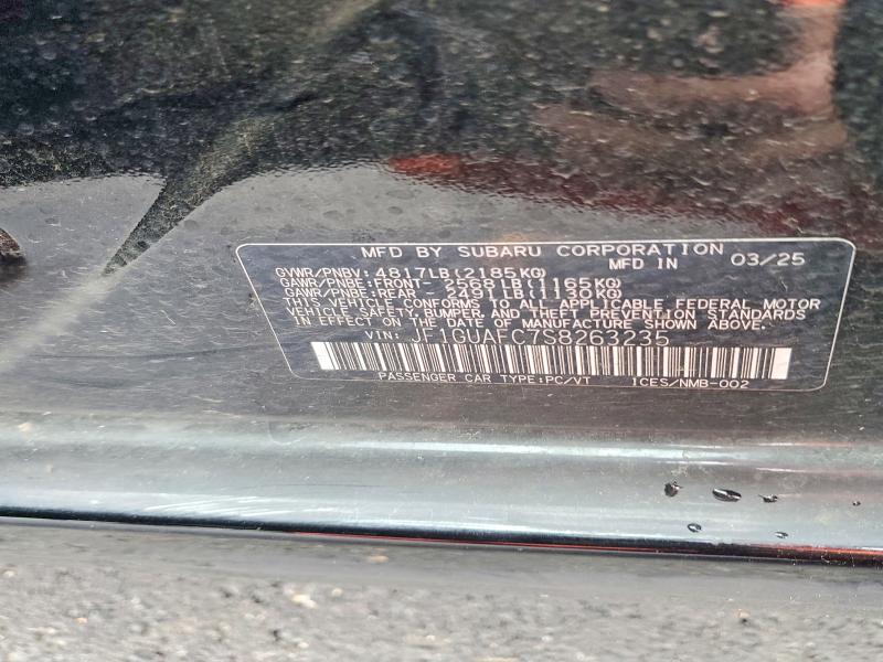Aukcja sprzedaży 2025 Subaru Impreza, vin: JF1GUAFC7S8263235, numer aukcji: 50270086