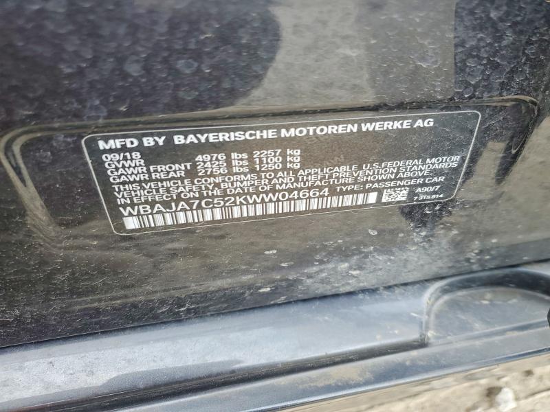 Продажа на аукционе авто 2019 Bmw 530, vin: WBAJA7C52KWW04664, номер лота: 48566296