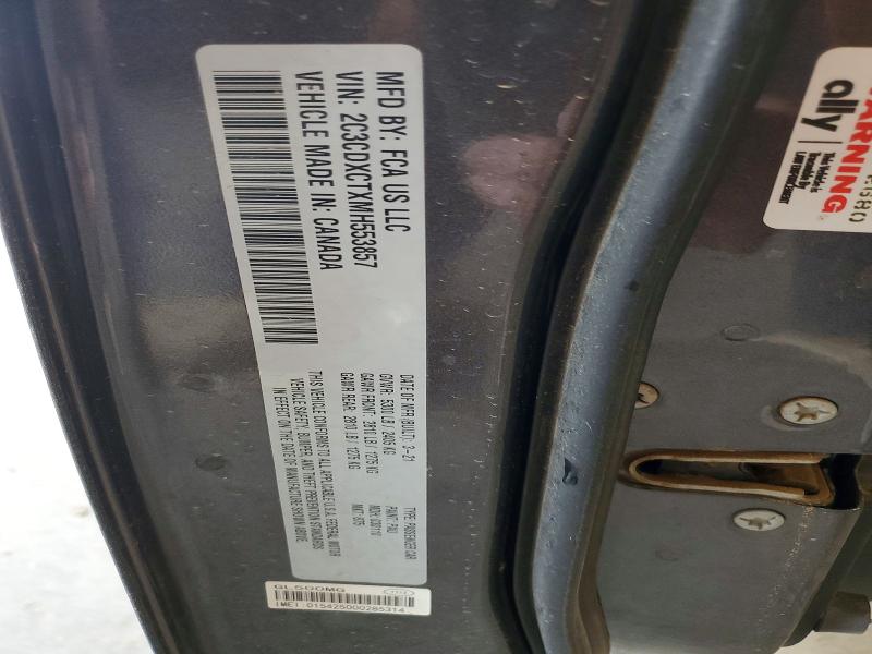 50428626 :رقم المزاد ، 2C3CDXCTXMH553857 vin ، 2021 Dodge Charger مزاد بيع