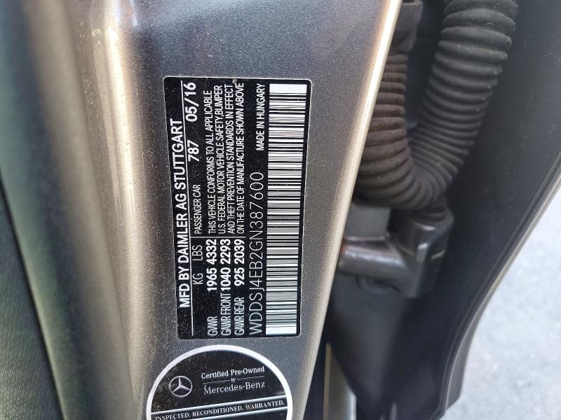 Продаж на аукціоні авто 2016 Mercedes-benz Cla, vin: WDDSJ4EB2GN387600, номер лоту: 48907746