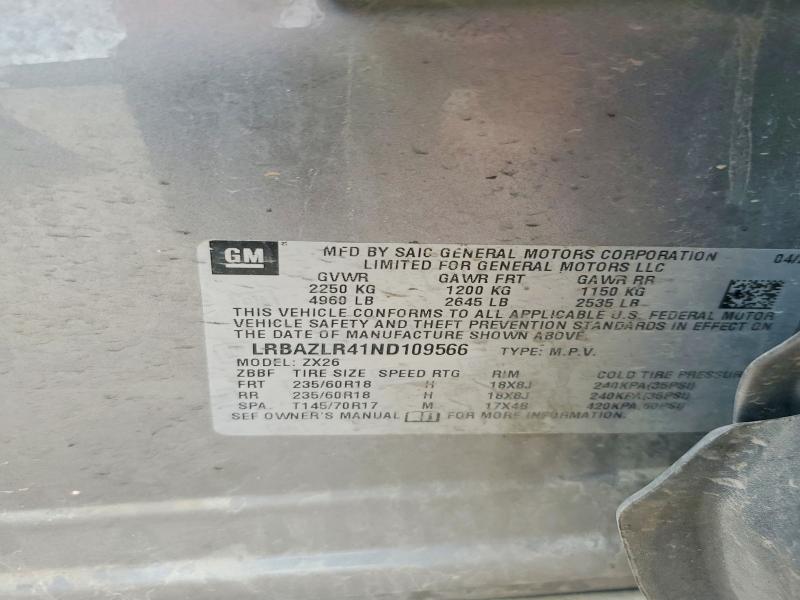 Продаж на аукціоні авто 2022 Buick Envision, vin: LRBAZLR41ND109566, номер лоту: 50893066