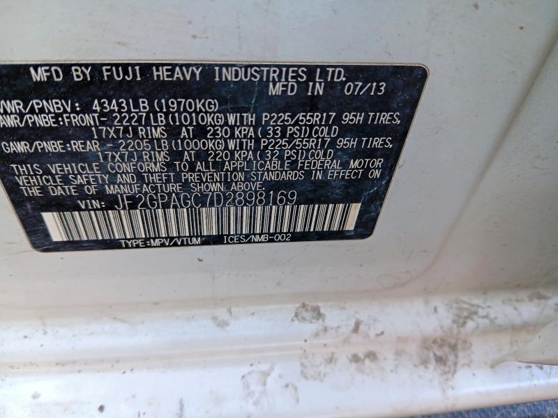49720506 :رقم المزاد ، JF2GPAGC7D2898169 vin ، 2013 Subaru Xv Crosstrek مزاد بيع