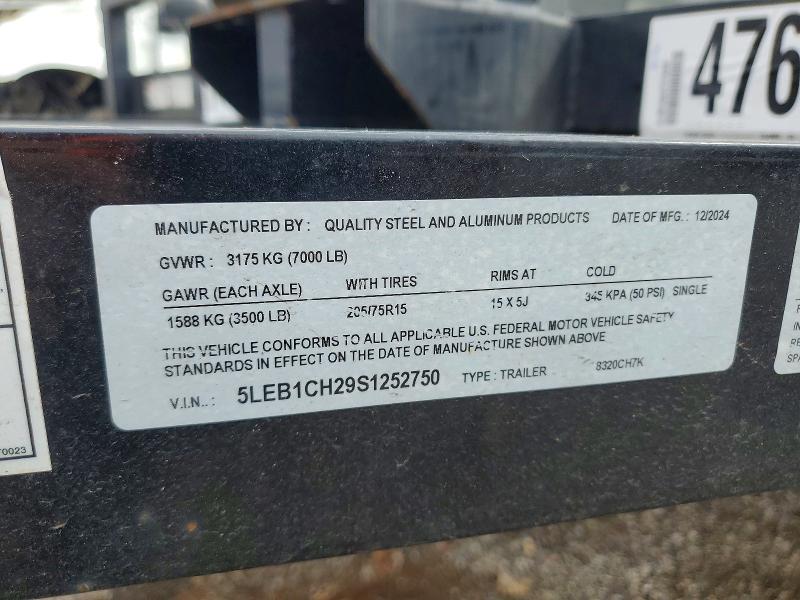 Aukcja sprzedaży 2025 Quality Steel Unknown, vin: 5LEB1CH29S1252750, numer aukcji: 47699526