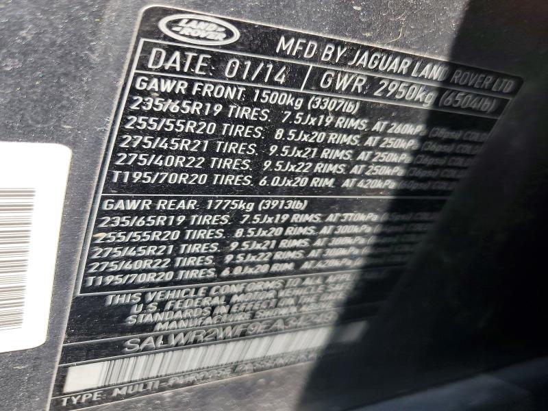 Продаж на аукціоні авто 2014 Land Rover Range Rover Sport, vin: SALWR2WF9EA342497, номер лоту: 49864216