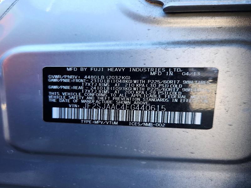 Продаж на аукціоні авто 2014 Subaru Forester, vin: JF2SJAAC4EG440615, номер лоту: 49770186