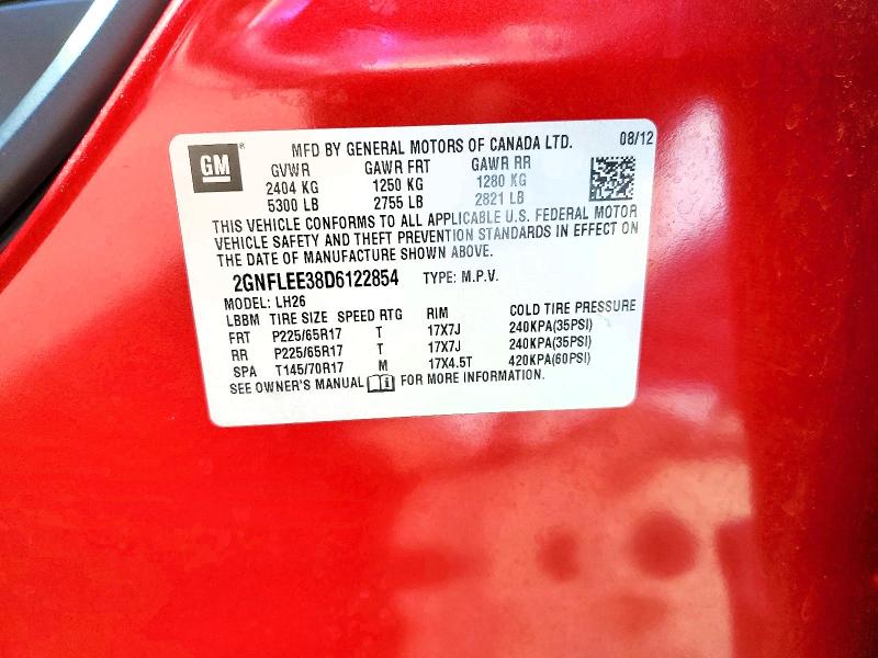 Продаж на аукціоні авто 2013 Chevrolet Equinox, vin: 2GNFLEE38D6122854, номер лоту: 49645186