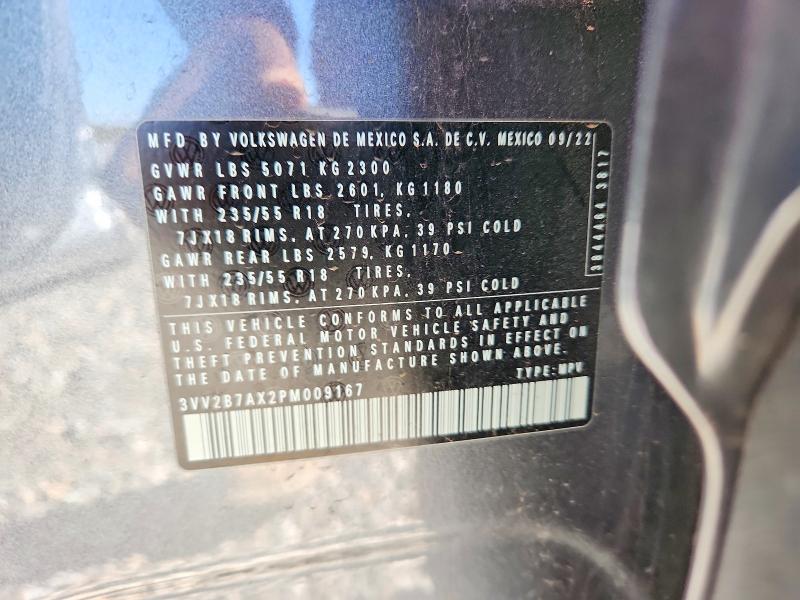 48428286 :رقم المزاد ، 3VV2B7AX2PM009167 vin ، 2023 Volkswagen Tiguan مزاد بيع