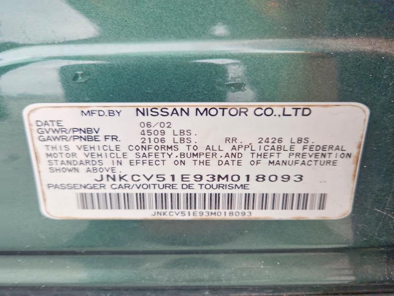 2003 Infiniti G35 მანქანა იყიდება აუქციონზე, vin: JNKCV51E93M018093, აუქციონის ნომერი: 48452466