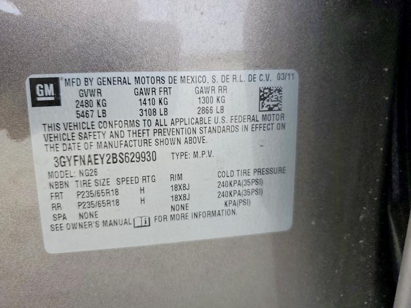 Aukcja sprzedaży 2011 Cadillac Srx, vin: 3GYFNAEY2BS629930, numer aukcji: 49557476