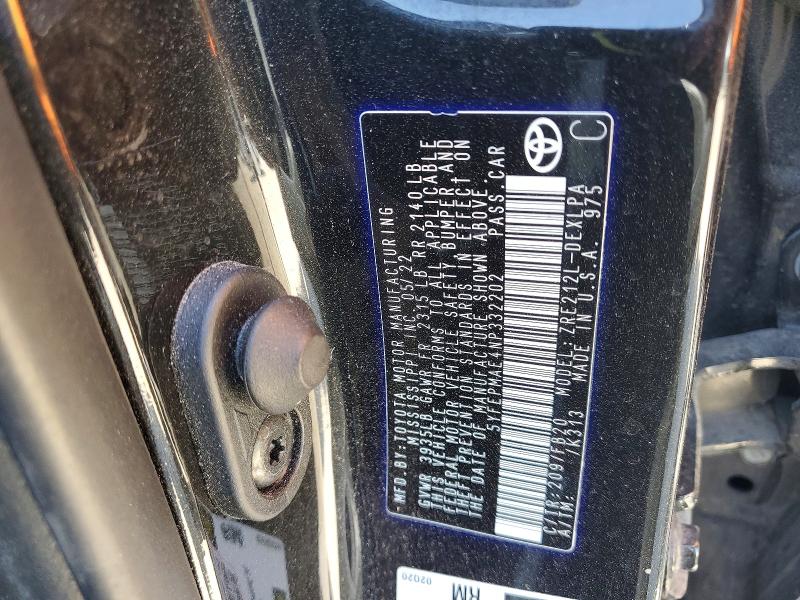 Aukcja sprzedaży 2022 Toyota Corolla, vin: 5YFEPMAE4NP332202, numer aukcji: 50577216