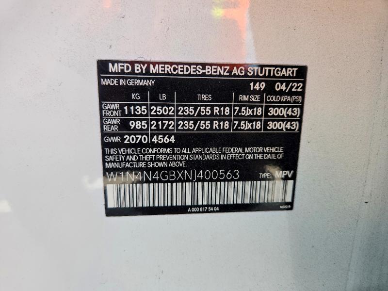 Продаж на аукціоні авто 2022 Mercedes-benz Gla, vin: W1N4N4GBXNJ400563, номер лоту: 50603976