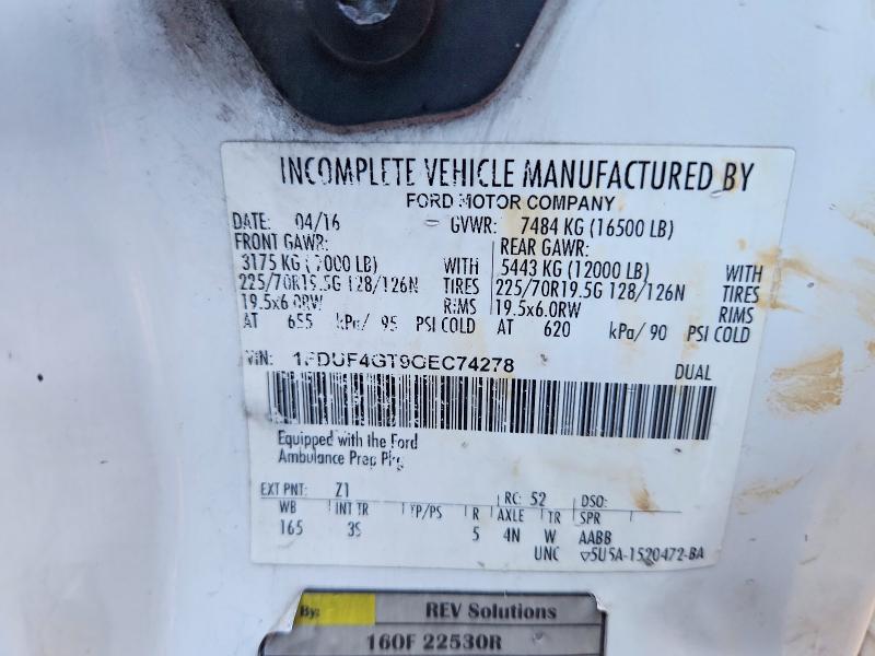Продажа на аукционе авто 2016 Ford F450, vin: 1FDUF4GT9GEC74278, номер лота: 50170566