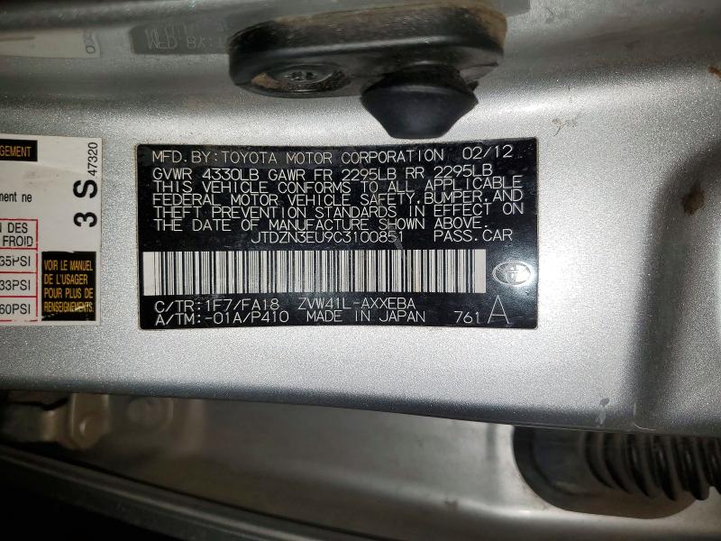 Auction sale of the 2012 Toyota Prius V, vin: JTDZN3EU9C3100851, lot number: 50827126