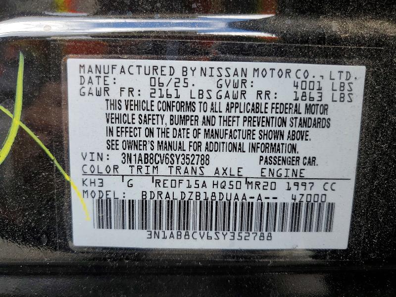 Aukcja sprzedaży 2025 Nissan Sentra, vin: 3N1AB8CV6SY352788, numer aukcji: 50957346