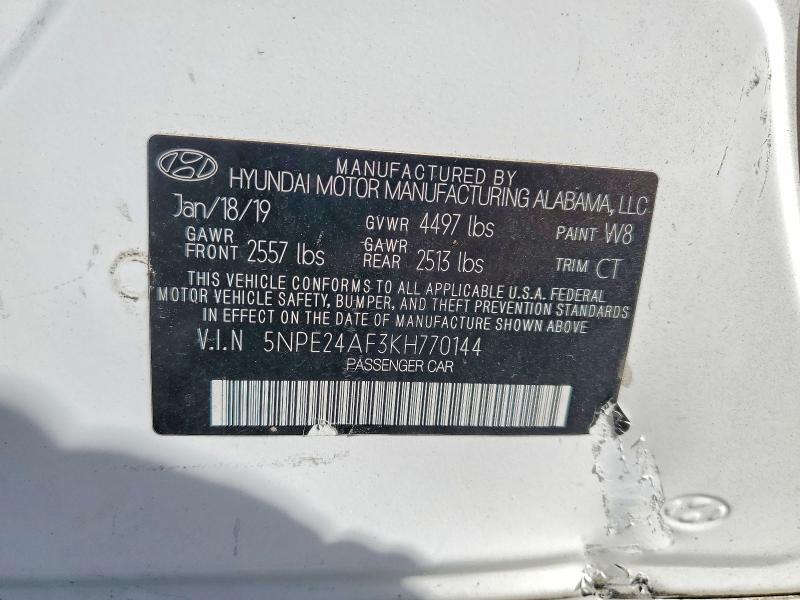 Продажа на аукционе авто 2019 Hyundai Sonata, vin: 5NPE24AF3KH770144, номер лота: 51801216