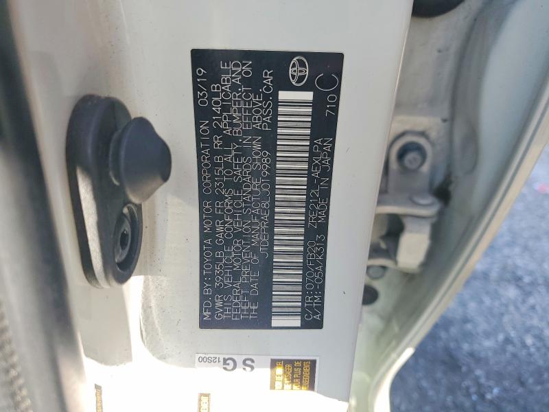 Aukcja sprzedaży 2020 Toyota Corolla, vin: JTDEPRAE8LJ019989, numer aukcji: 51984566