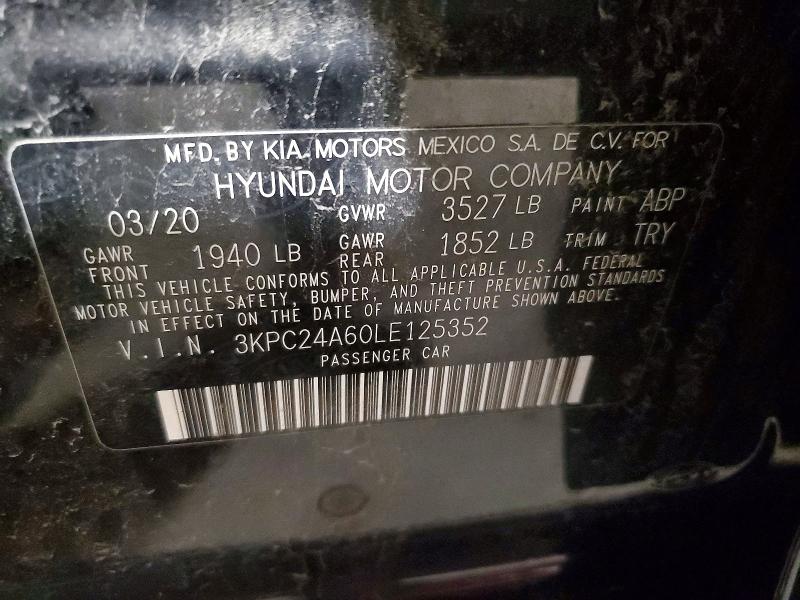 Продажа на аукционе авто 2020 Hyundai Accent, vin: 3KPC24A60LE125352, номер лота: 51874426