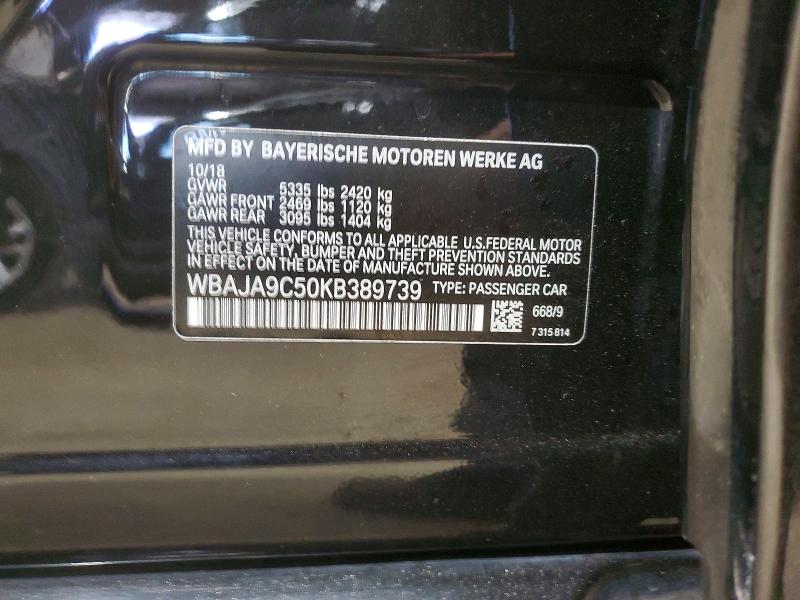 Продажа на аукционе авто 2019 Bmw Motorrad 530e, vin: WBAJA9C50KB389739, номер лота: 49380156