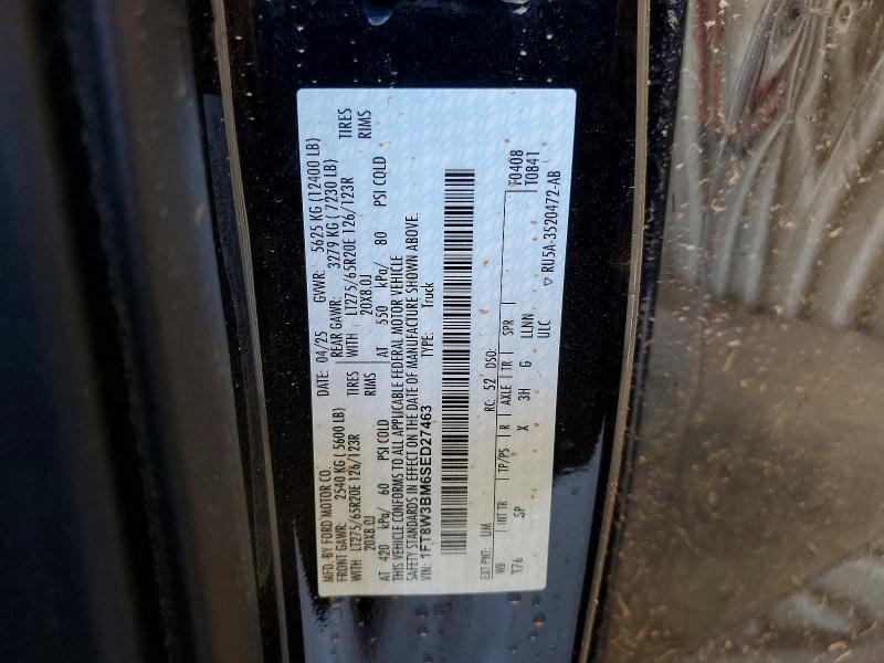 Aukcja sprzedaży 2025 Ford F350, vin: 1FT8W3BM6SED27463, numer aukcji: 50923516