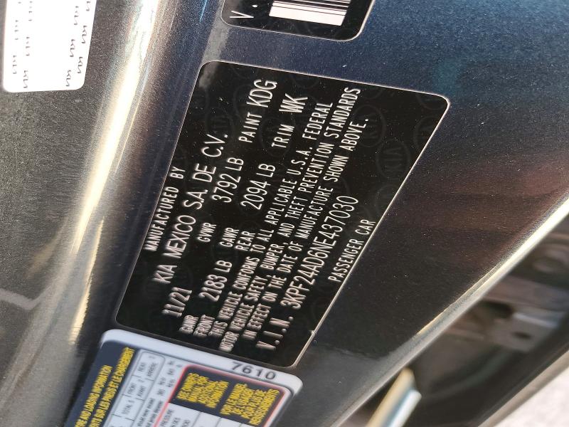 Aukcja sprzedaży 2022 Kia Forte, vin: 3KPF24AD6NE437030, numer aukcji: 48544956
