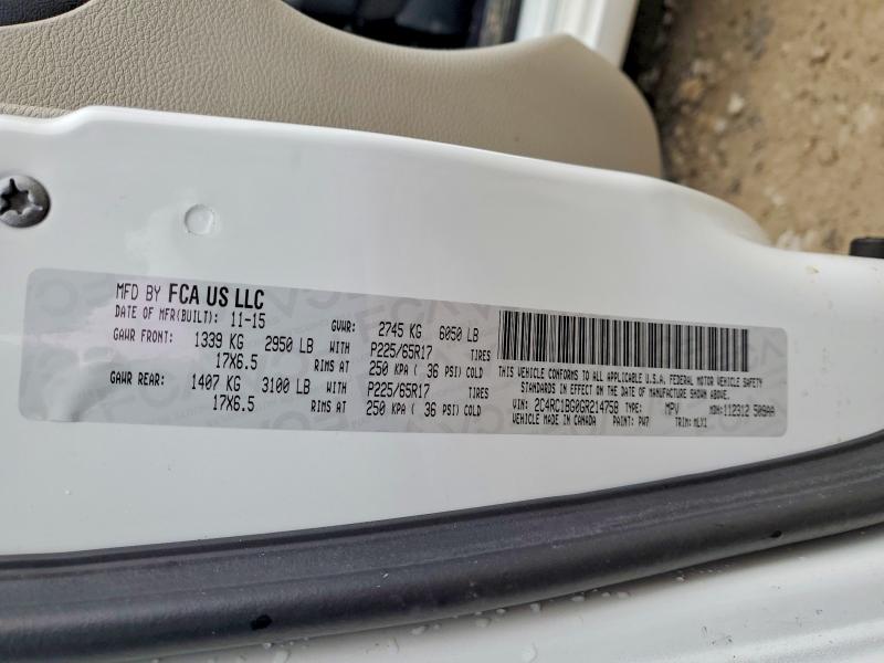 Aukcja sprzedaży 2016 Chrysler Town & Country, vin: 2C4RC1BG0GR214758, numer aukcji: 49883636