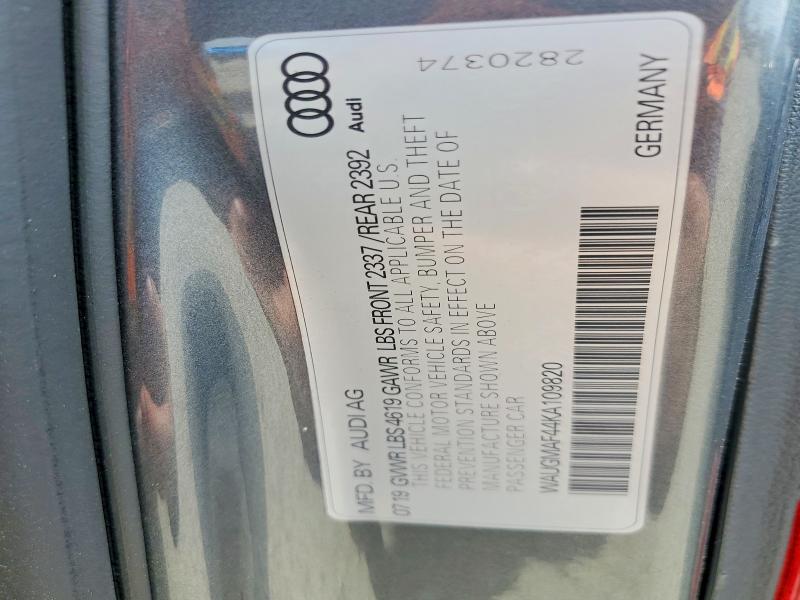 Продаж на аукціоні авто 2019 Audi A4, vin: WAUGMAF44KA109820, номер лоту: 49250866