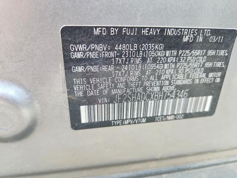 Продажа на аукционе авто 2011 Subaru Forester, vin: JF2SHADCXBH754346, номер лота: 51713886