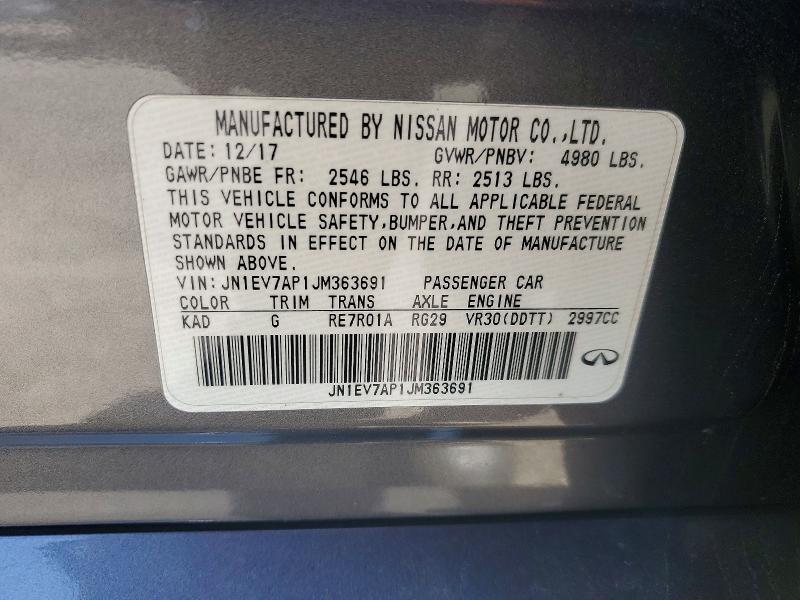 Продажа на аукционе авто 2018 Infiniti Q50, vin: JN1EV7AP1JM363691, номер лота: 49155636