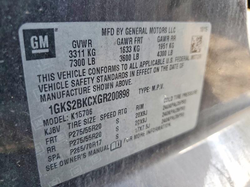 Продажа на аукционе авто 2016 Gmc Yukon, vin: 1GKS2BKCXGR200898, номер лота: 49160886