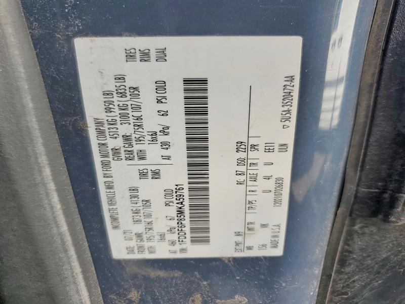 49305026 :رقم المزاد ، 1FDDF6P85MKA59761 vin ، 2021 Ford Transit مزاد بيع