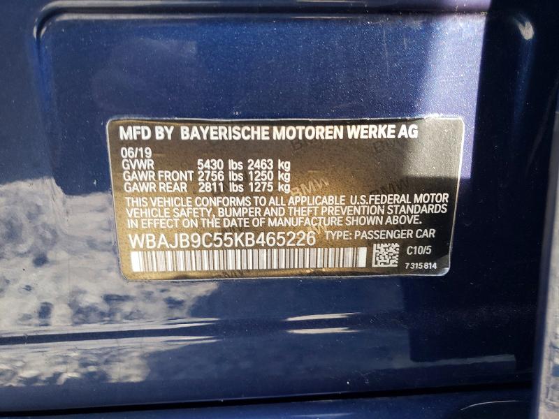 Aukcja sprzedaży 2019 Bmw M550xi, vin: WBAJB9C55KB465226, numer aukcji: 49162556