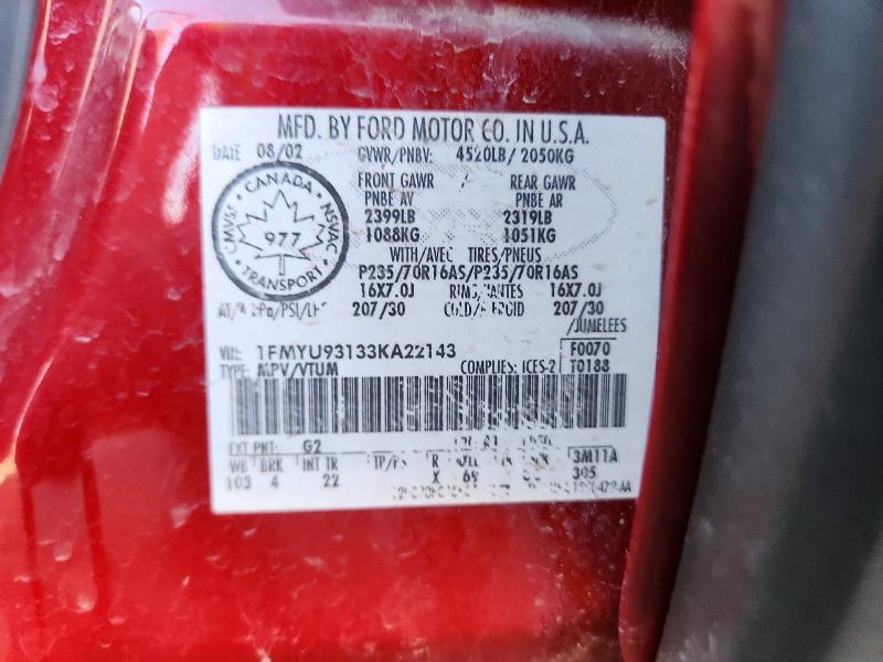 2003 Ford Escape მანქანა იყიდება აუქციონზე, vin: 1FMYU93133KA22143, აუქციონის ნომერი: 49666166