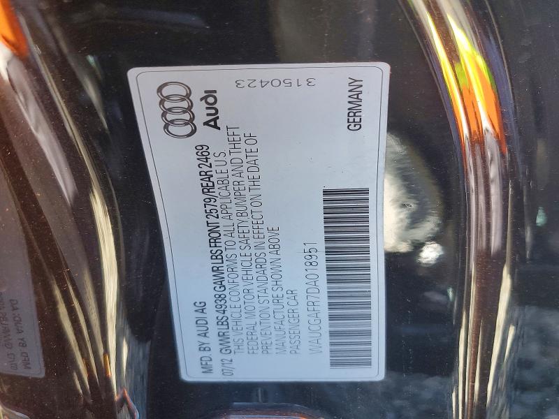 Aukcja sprzedaży 2013 Audi S5, vin: WAUCGAFR7DA018951, numer aukcji: 51404746