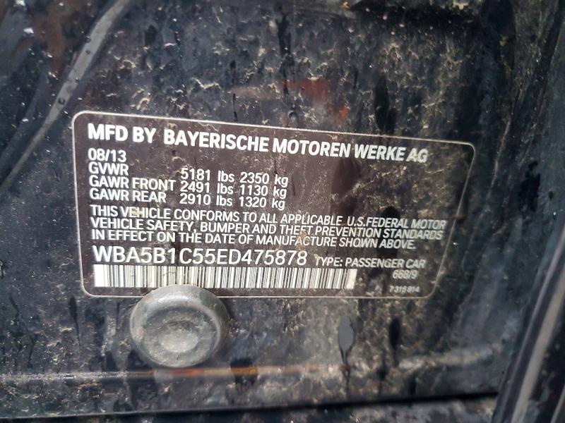 Продаж на аукціоні авто 2014 Bmw 535, vin: WBA5B1C55ED475878, номер лоту: 47843406
