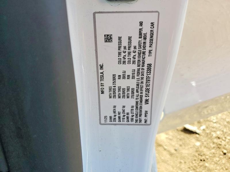 Продаж на аукціоні авто 2026 Tesla Model 3, vin: 5YJ3E1ET9TF133868, номер лоту: 51072206