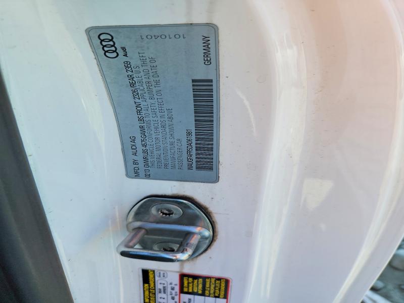 50069866 :رقم المزاد ، WAUGFAFR5DA061981 vin ، 2013 Audi A5 مزاد بيع