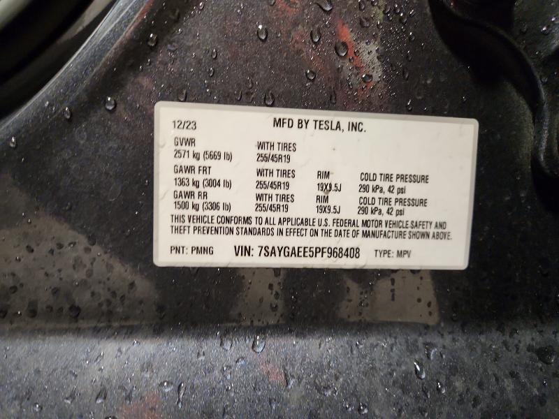 51480046 :رقم المزاد ، 7SAYGAEE5PF968408 vin ، 2023 Tesla Model Y مزاد بيع