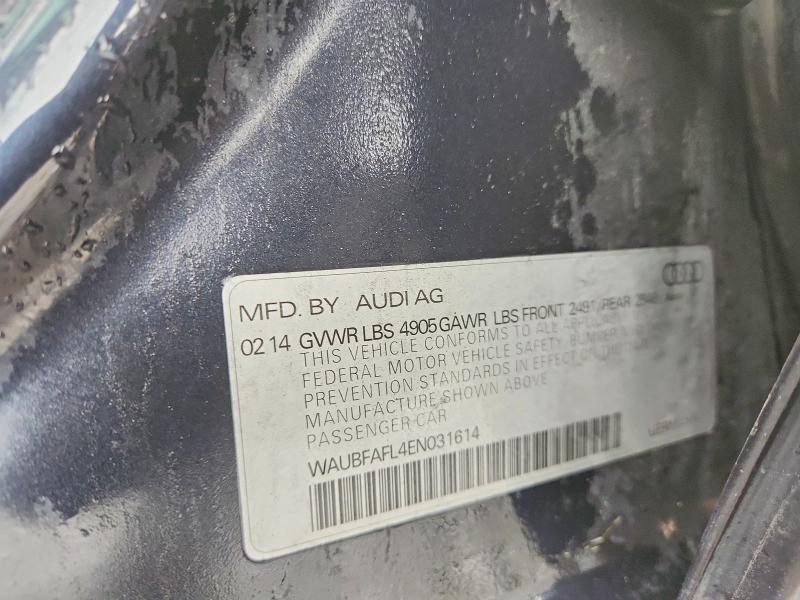 Продаж на аукціоні авто 2014 Audi A4, vin: WAUBFAFL4EN031614, номер лоту: 51382946