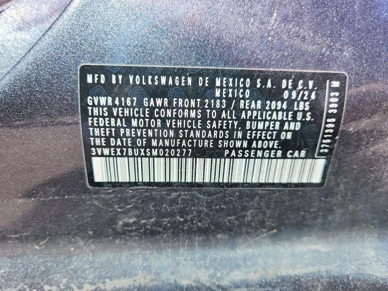 51637826 :رقم المزاد ، 3VWEX7BUXSM020277 vin ، 2025 Volkswagen Jetta مزاد بيع