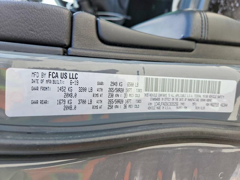 Продаж на аукціоні авто 2019 Jeep Grand Cherokee, vin: 1C4RJFAG5KC835256, номер лоту: 49593516