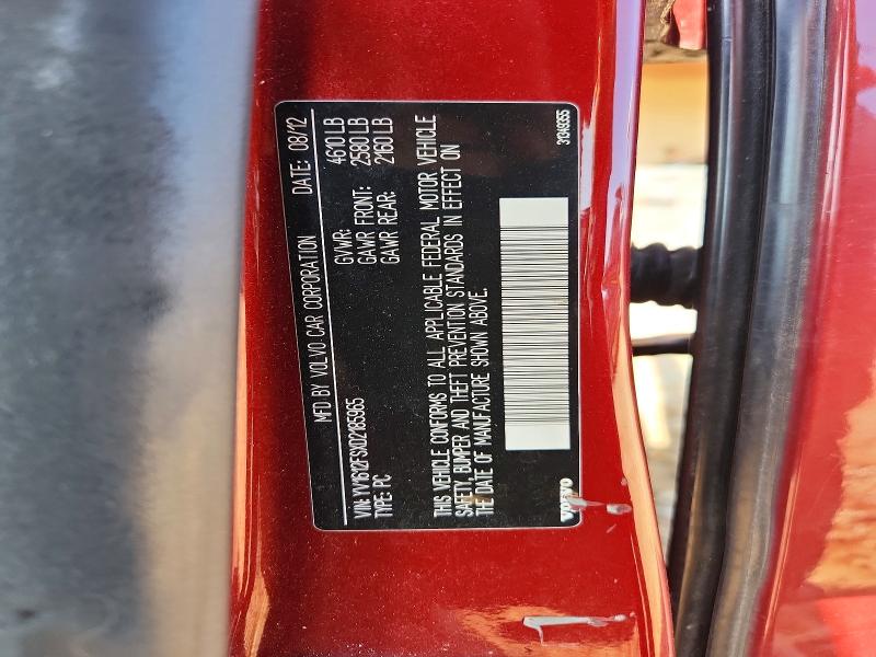 50216886 :رقم المزاد ، YV1612FSXD2185965 vin ، 2013 Volvo S60 مزاد بيع