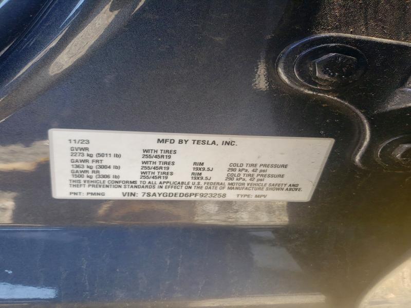 51254966 :رقم المزاد ، 7SAYGDED6PF923258 vin ، 2023 Tesla Model Y مزاد بيع