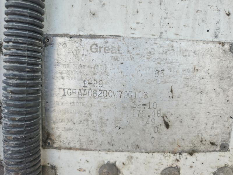 49751296 :رقم المزاد ، 1GRAA0620CW700103 vin ، 2012 Great Dane Unknown مزاد بيع