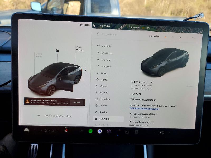 Aukcja sprzedaży 2020 Tesla Model Y, vin: 5YJYGDEE0LF050249, numer aukcji: 48798726