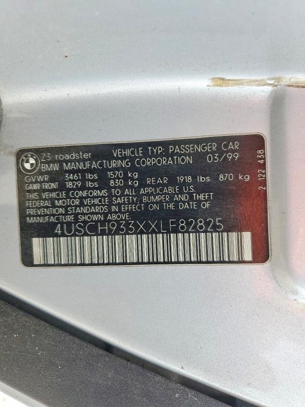 Продажа на аукционе авто 1999 Bmw Z3, vin: 4USCH933XXLF82825, номер лота: 48961956