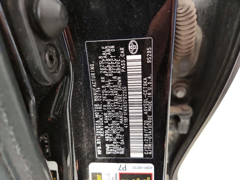 Aukcja sprzedaży 2014 Toyota Camry, vin: 4T1BF1FKXEU792255, numer aukcji: 49441096
