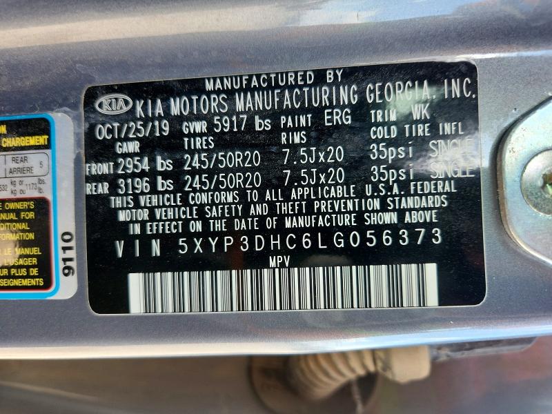 Aukcja sprzedaży 2020 Kia Telluride, vin: 5XYP3DHC6LG056373, numer aukcji: 49424096