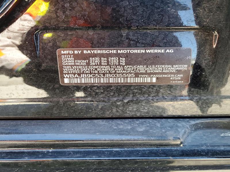 49941686 :رقم المزاد ، WBAJB9C53JB035595 vin ، 2018 Bmw M550xi مزاد بيع